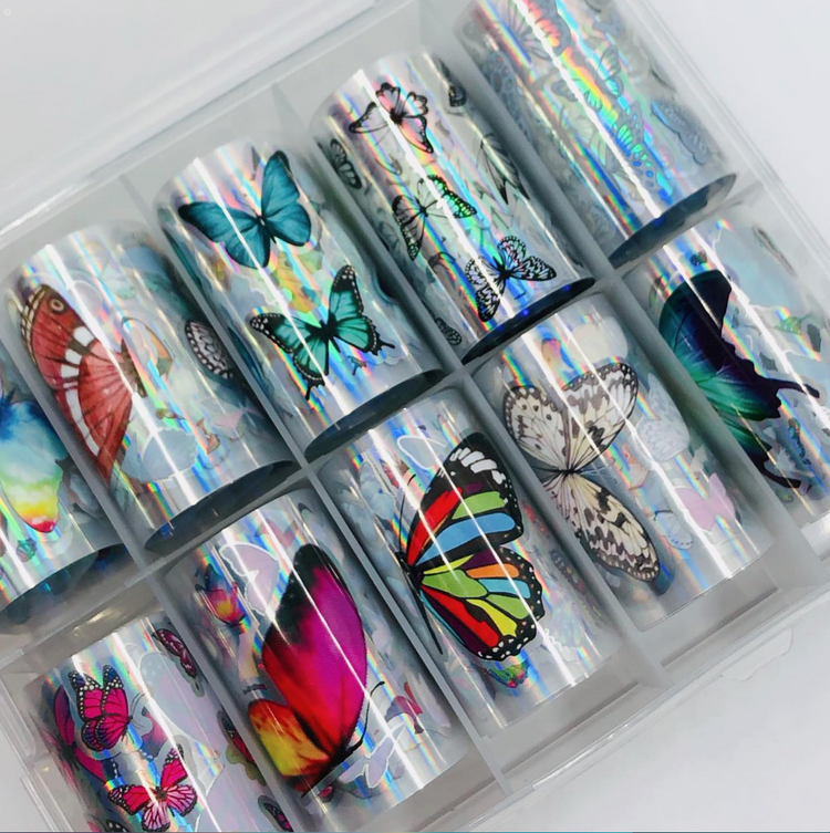  Holographic Butterfly Mixed Foil Set | 10pc