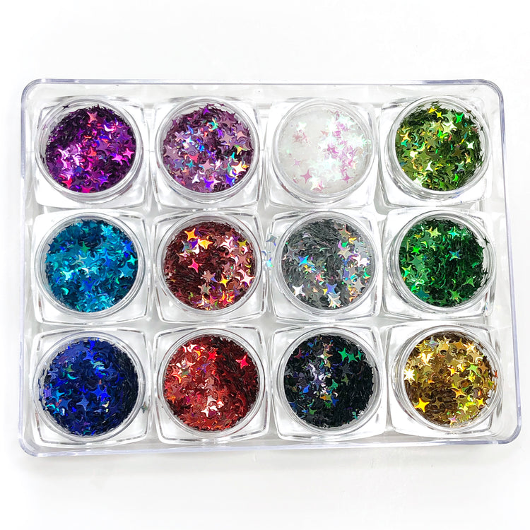  Star Glitter Mix Set, 12-pack