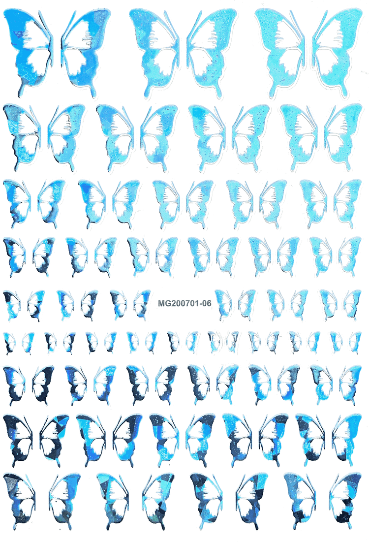  Butterfly Stickers | Holo Color | 06