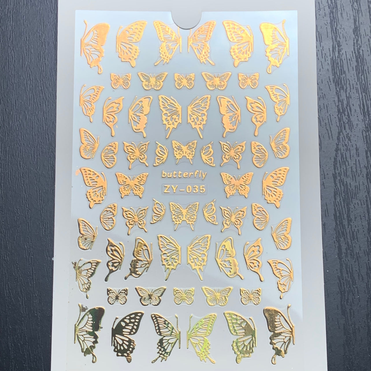 Butterfly Stickers | Metallic Gold | 035