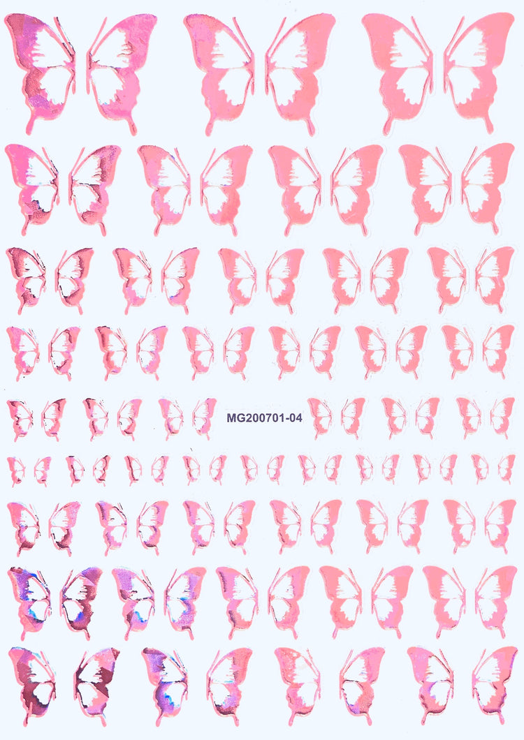  Butterfly Stickers | Holo Color | 04