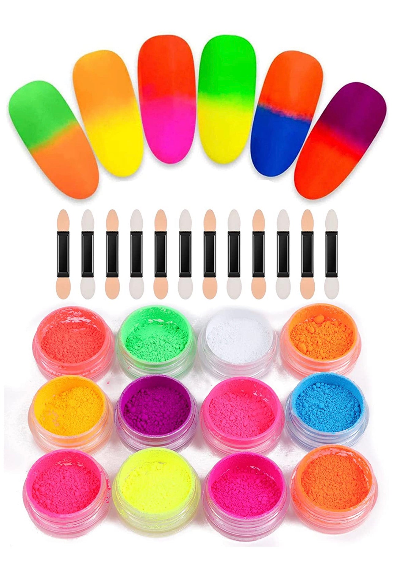 Pigment Color Nail Art | 12pc