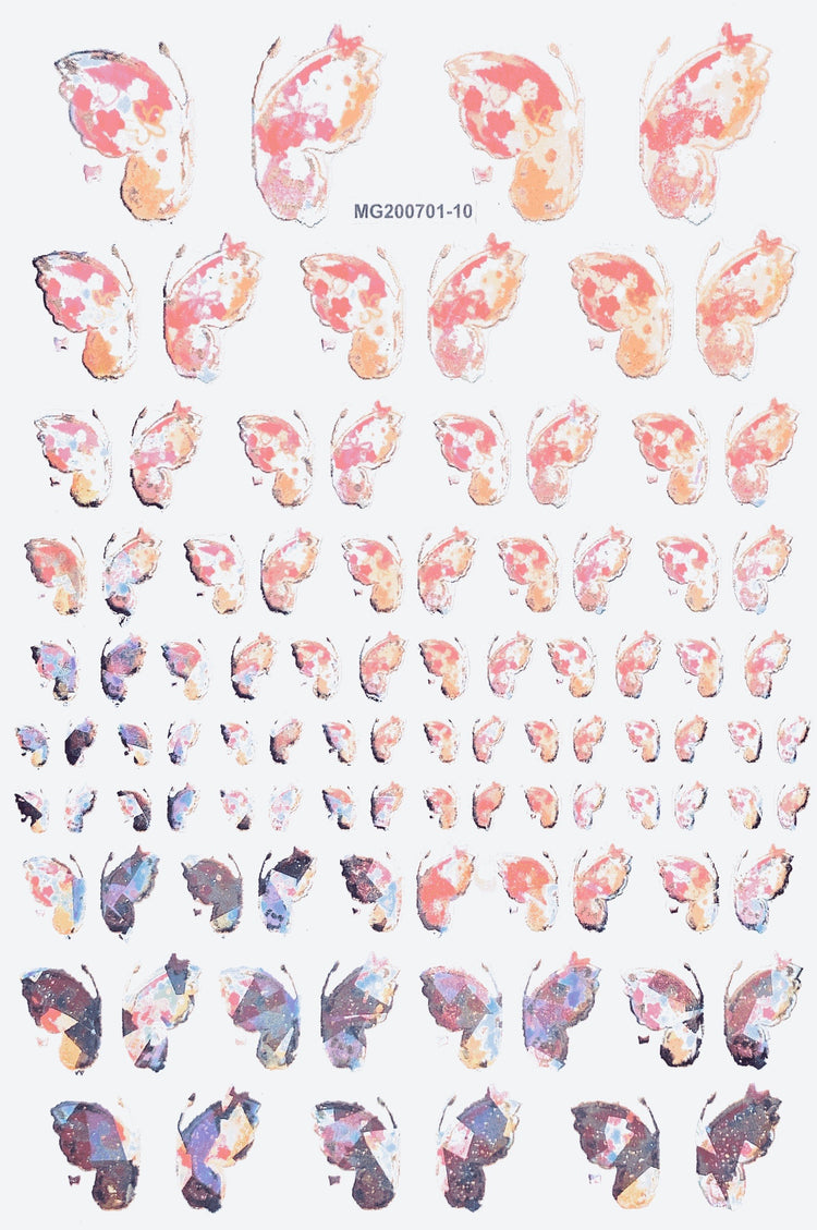  Butterfly Stickers | Holo Color | 10