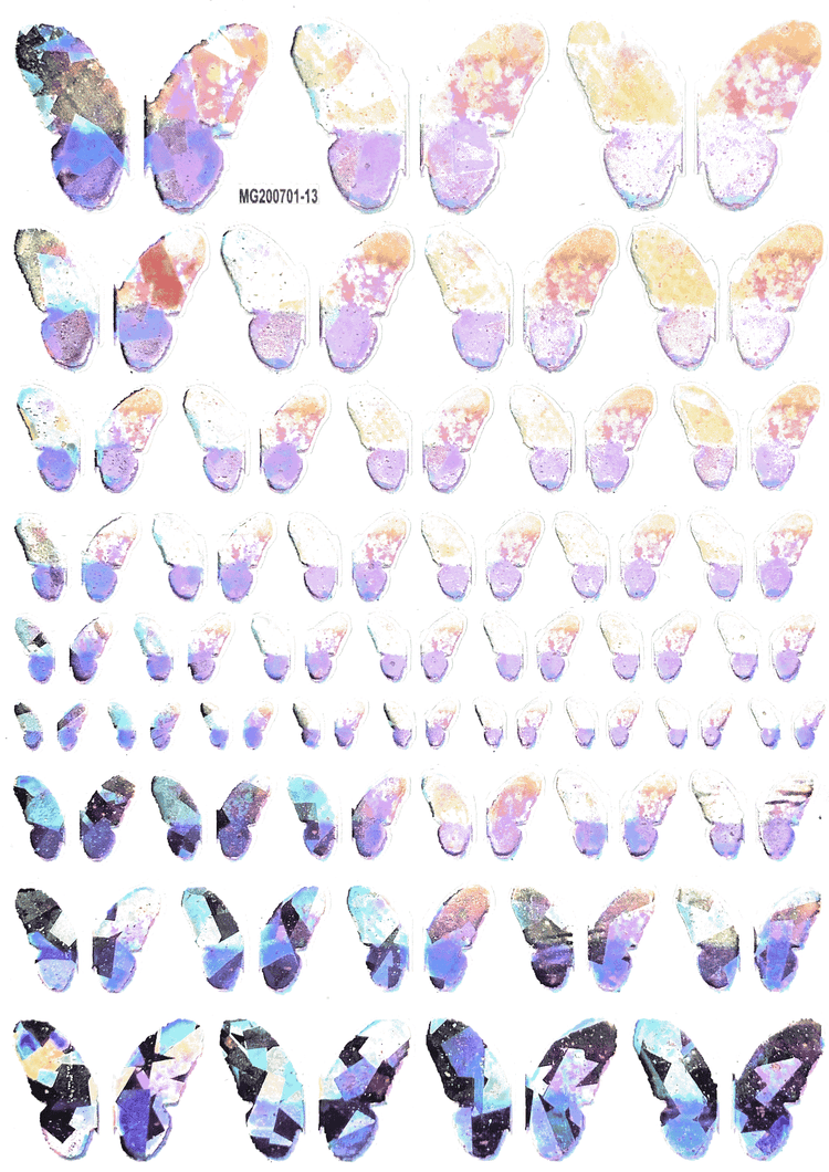  Butterfly Stickers | Holo Color | 13