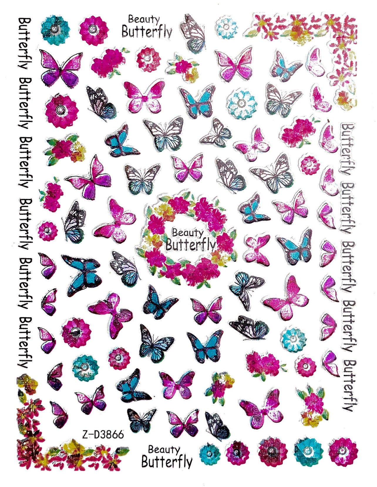 Holo Butterfly Stickers | 2-D3866